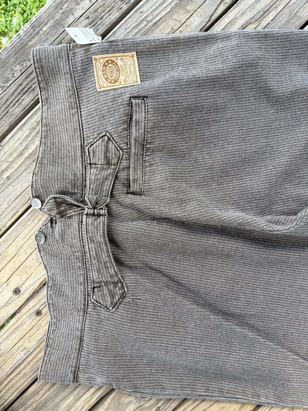 Wah Maker Frontier Clothing Vintage Herringbone Cinch Back Pants Size 38